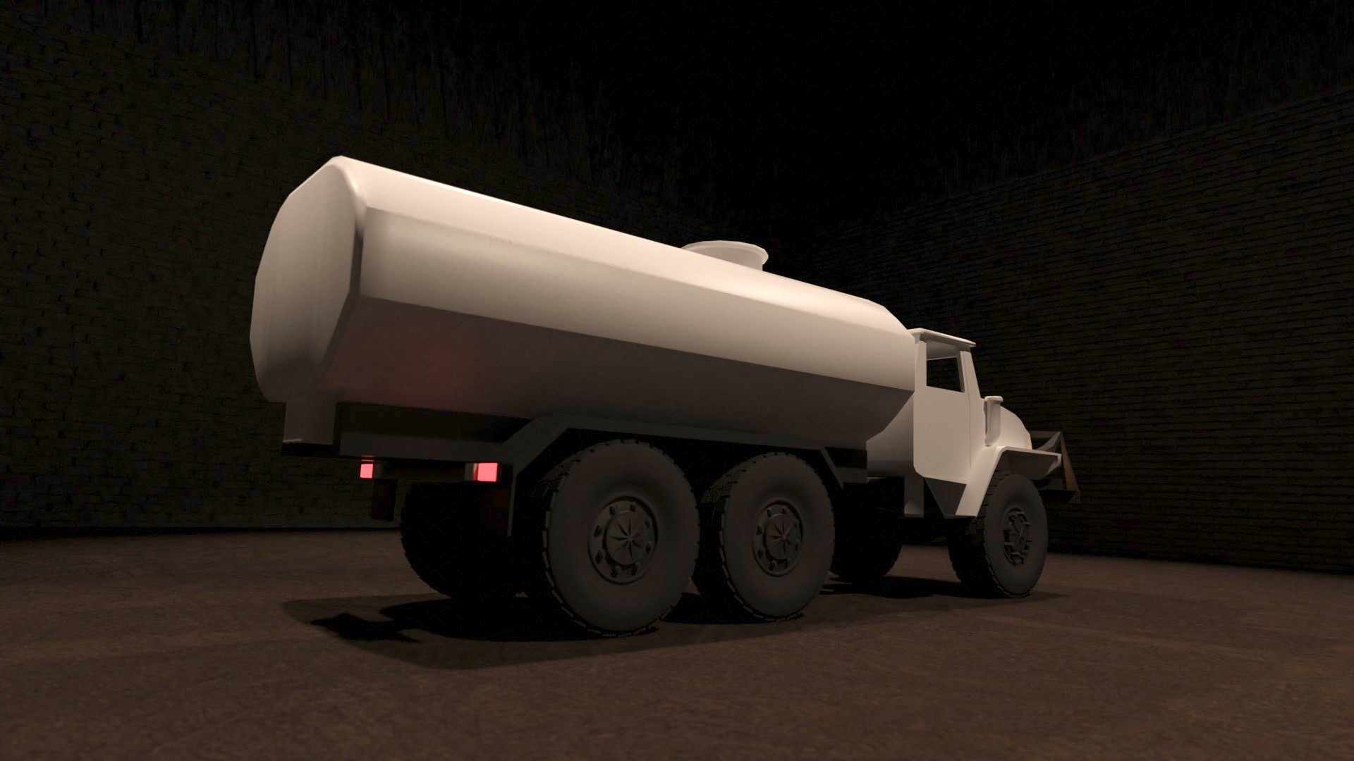 Ural-4320 military truck Low-poly 3D model_10