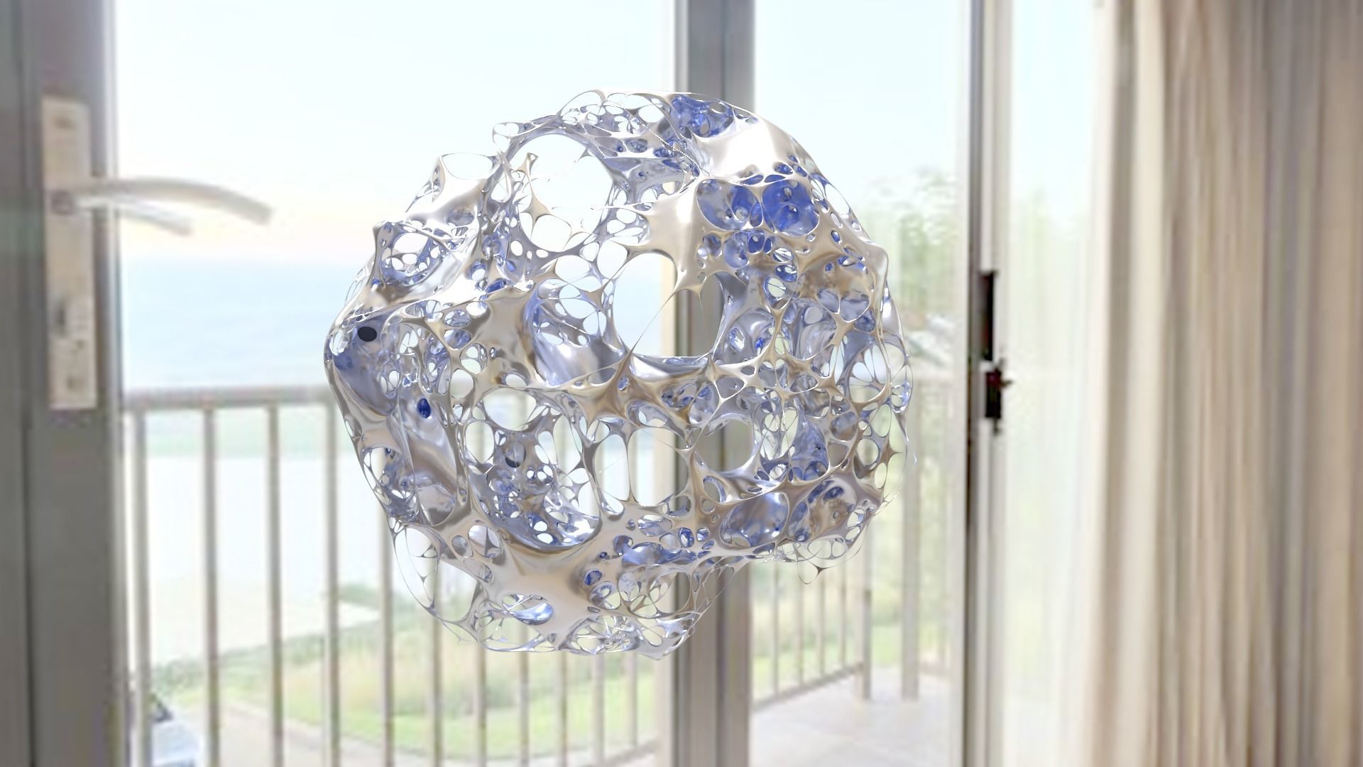 Abstract Organic Ball 3D model_2