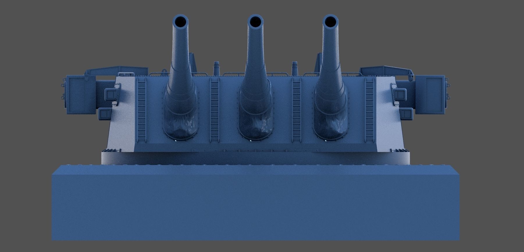 USS Iowa 16-50 Mark 7 Turret - Personal license - 1-72 scale 3D print model_9