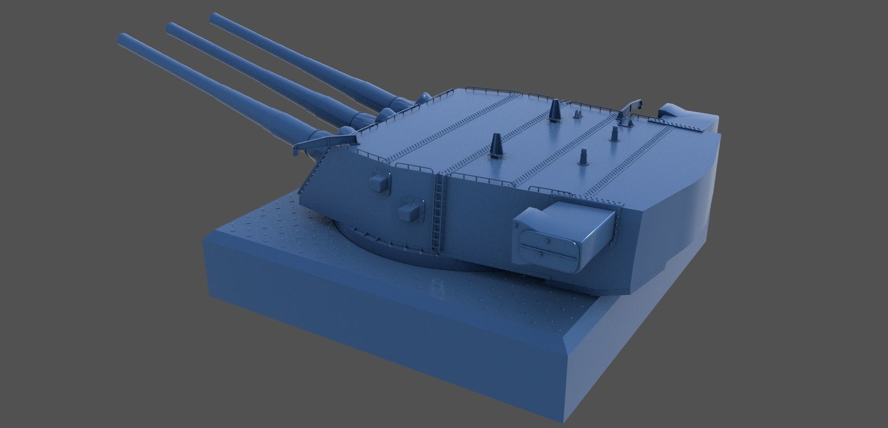 USS Iowa 16-50 Mark 7 Turret - Personal license - 1-72 scale 3D print model_4