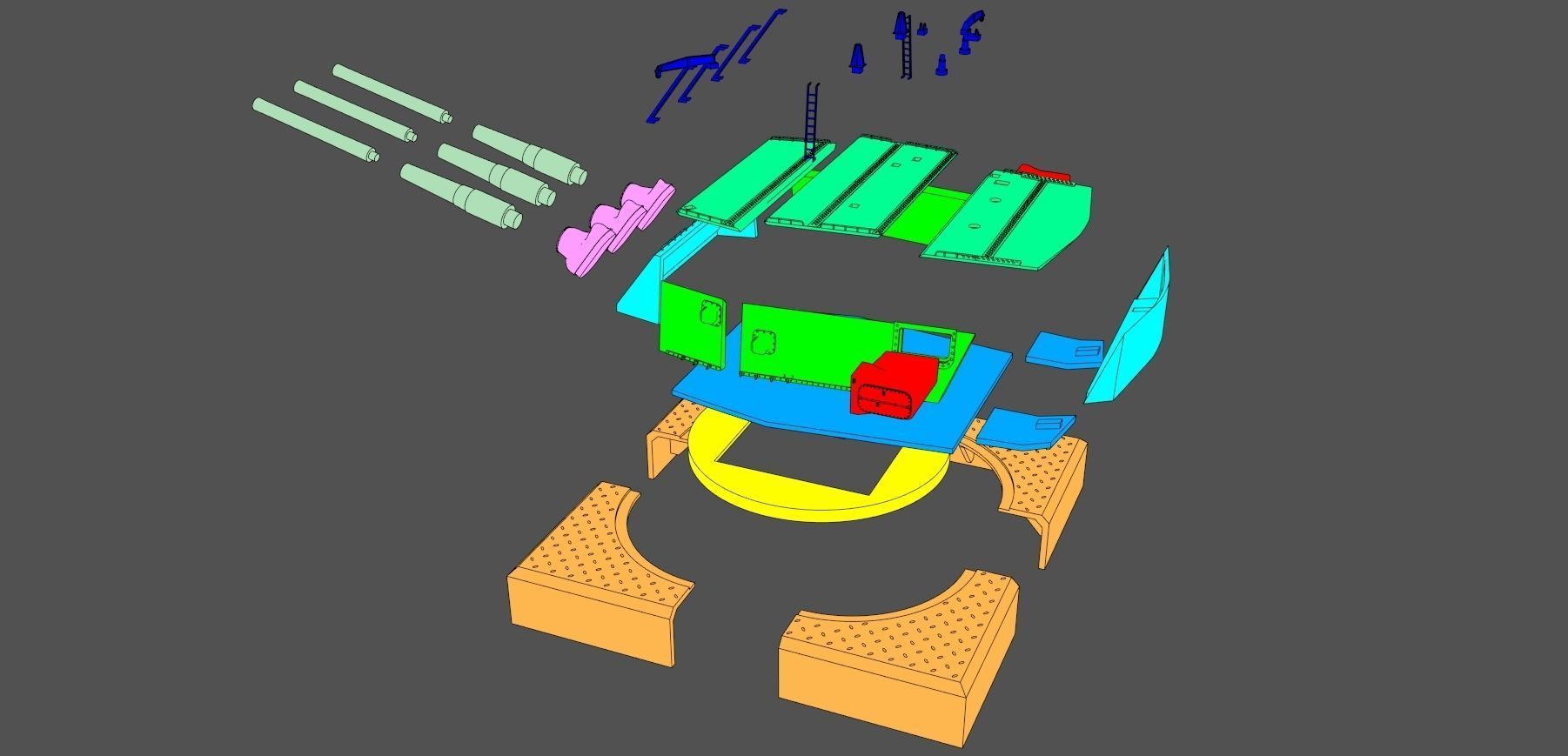 USS Iowa 16-50 Mark 7 Turret - Personal license - 1-72 scale 3D print model_17