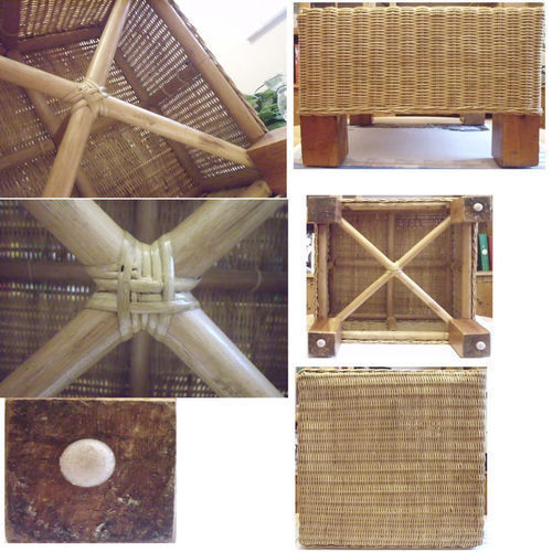 Basket Stool high and mid poly Low-poly 3D model_22