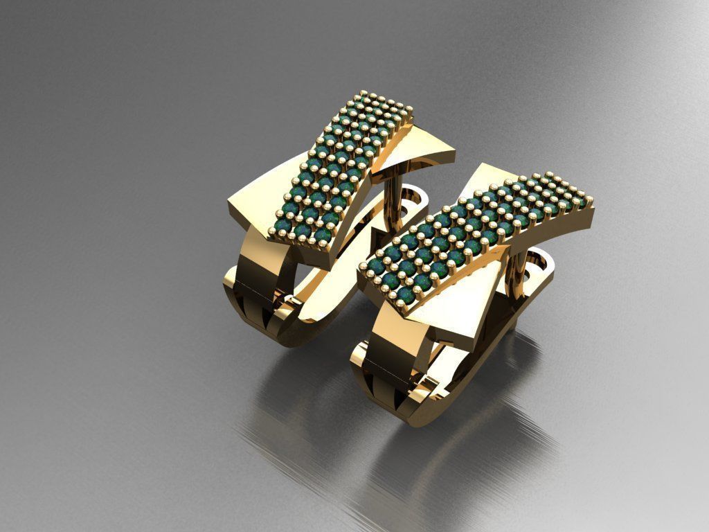 Y09- Diamond Earring 3D print model_1