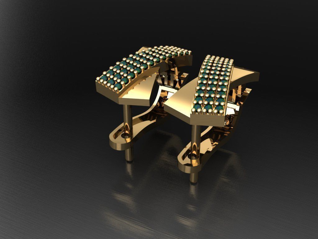 Y09- Diamond Earring 3D print model_2