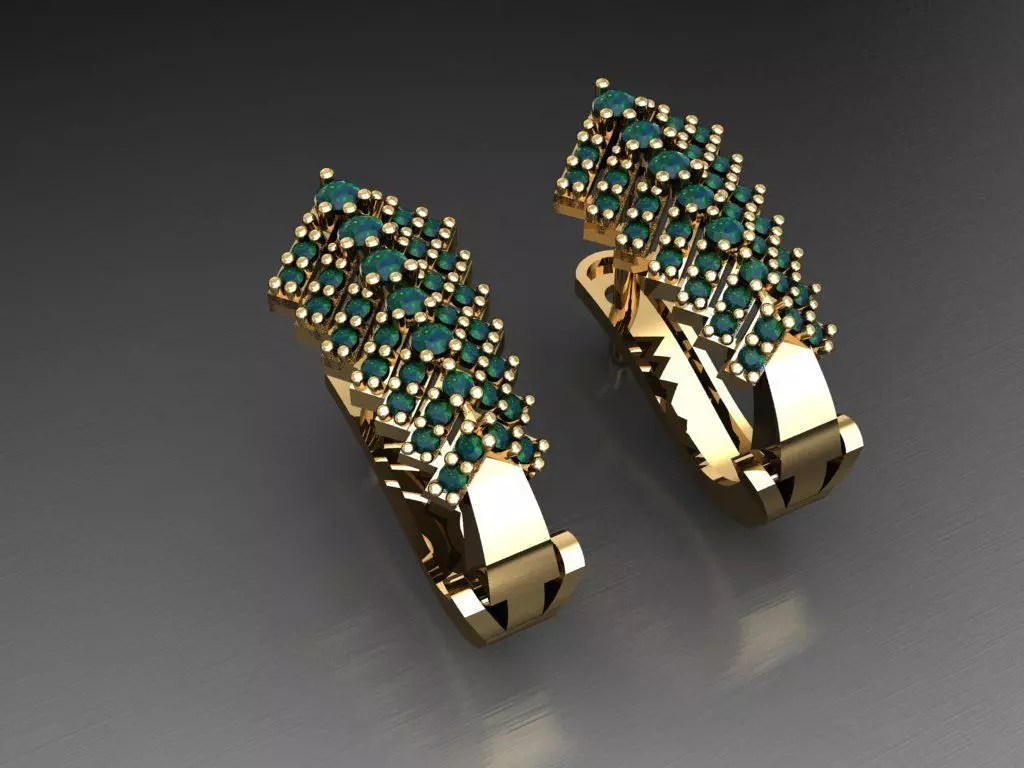 Y12- Diamond Earring 3D print model_0