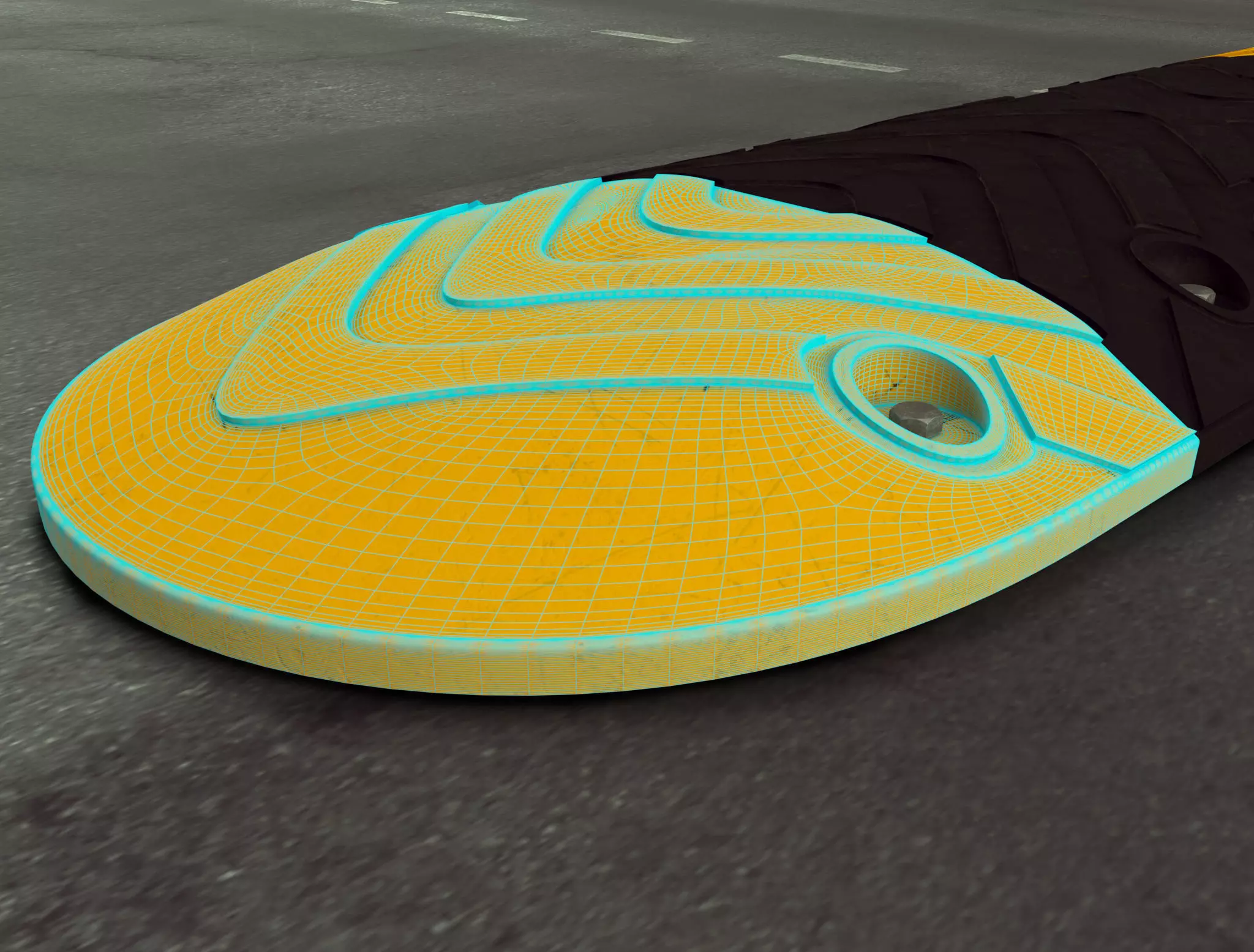 Traffic Speed Bump 3D model