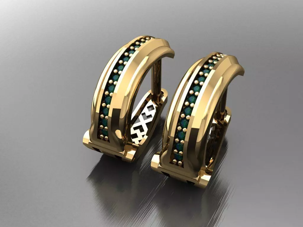 Y15- Diamond Earring 3D print model_0