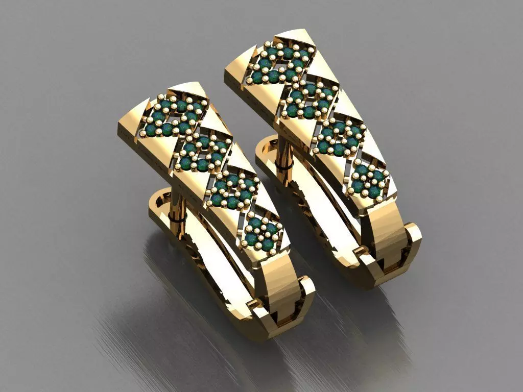 Y18- Diamond Earring 3D print model_0