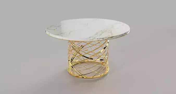 Round table marble and metal