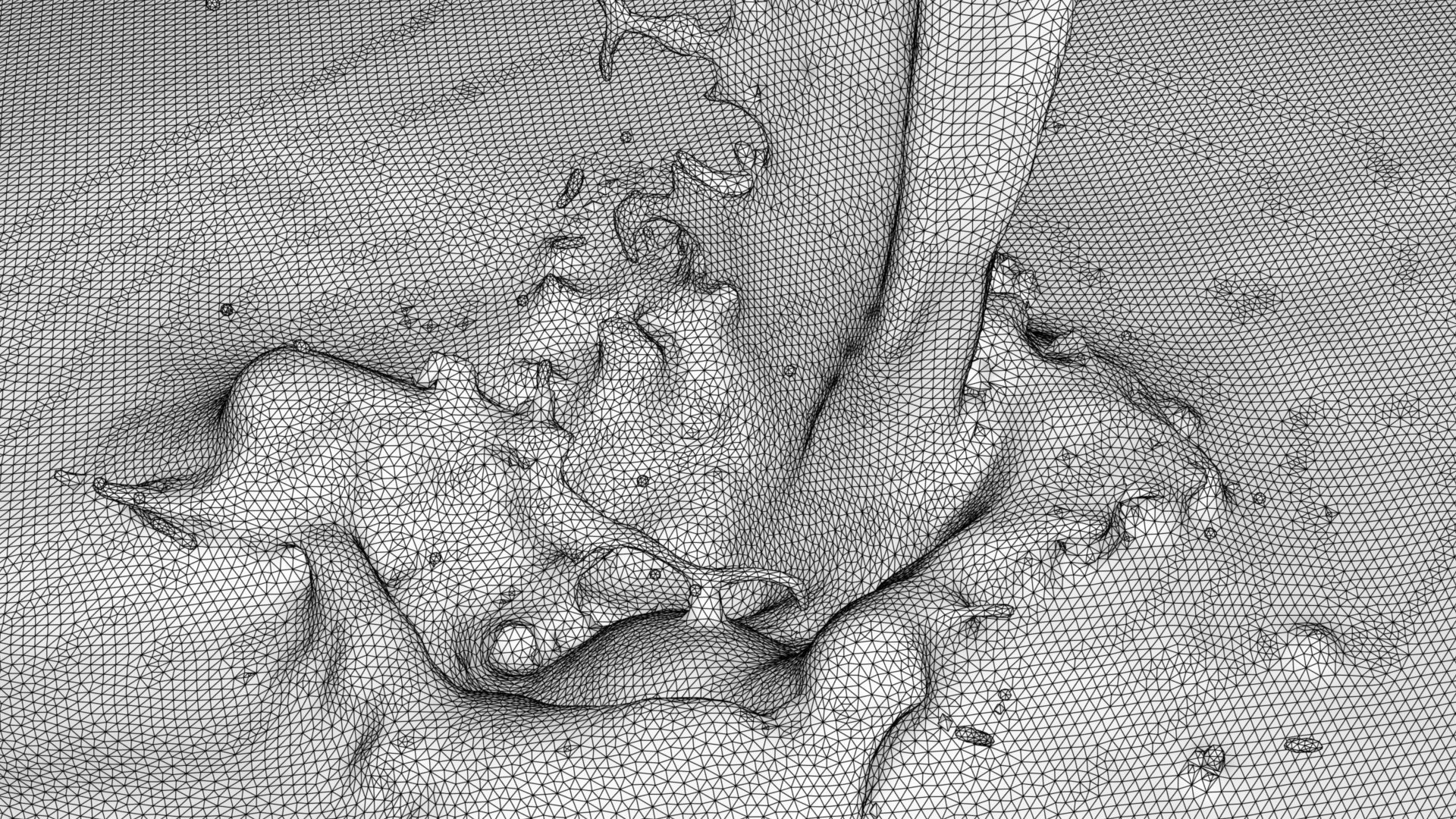 Pouring Milk  Chocolate Animated Splash 3D model_11