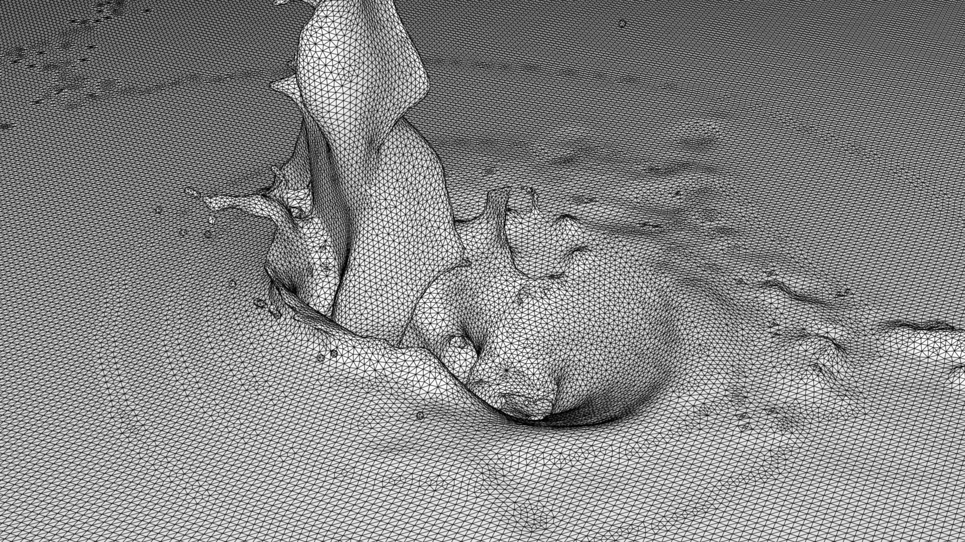 Pouring Milk  Chocolate Animated Splash 3D model_9