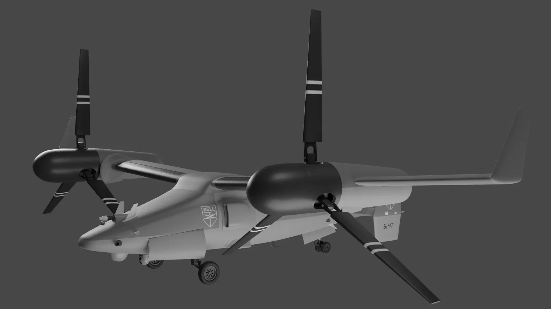 BELL V-247 VIGILANT - THE MEGA DO-IT-ALL TILTROTOR DRONE - 3D model_0