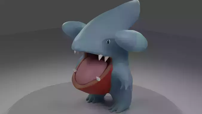 Gible pokemon character Free 3D model