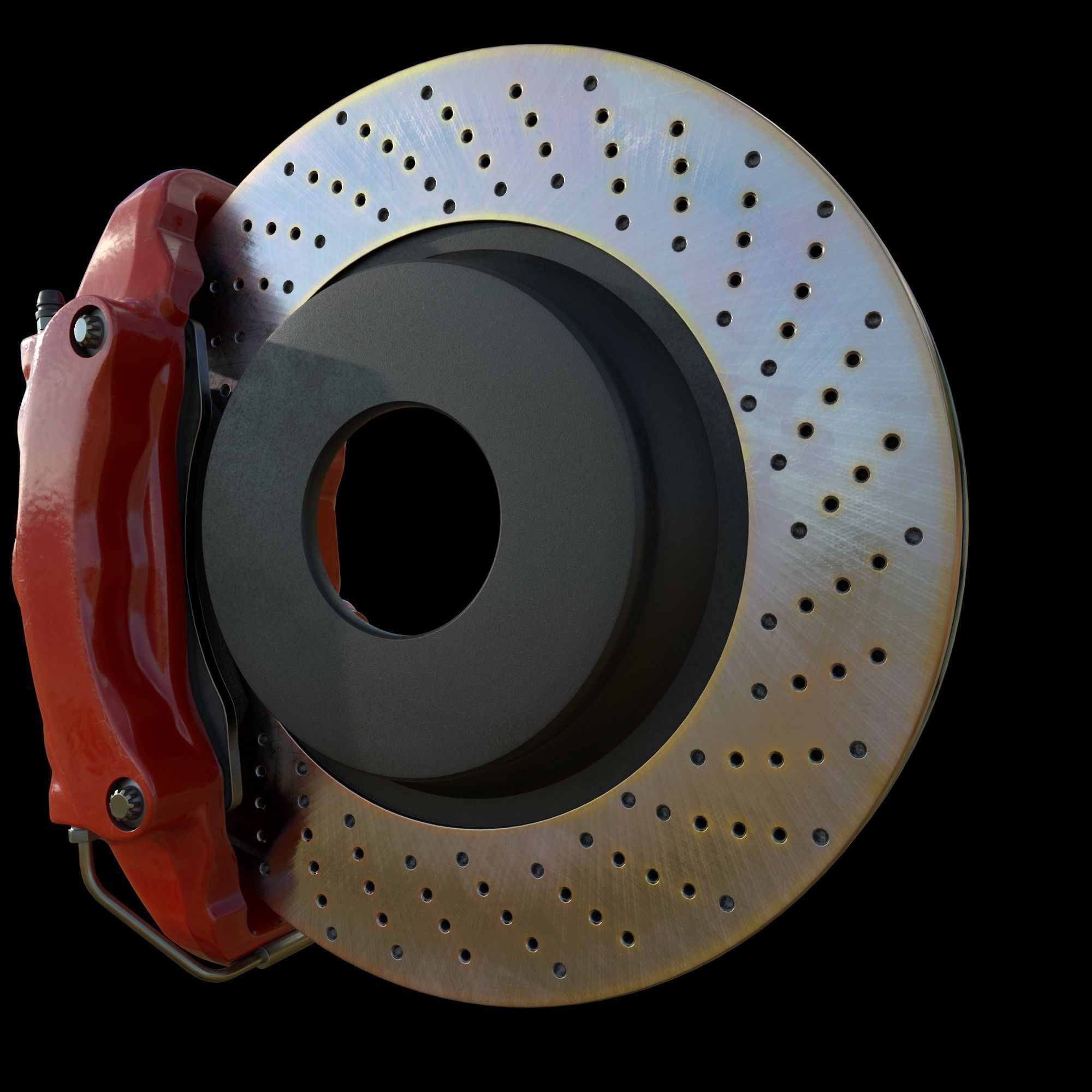 Brake assembly for racing car 3D model_5