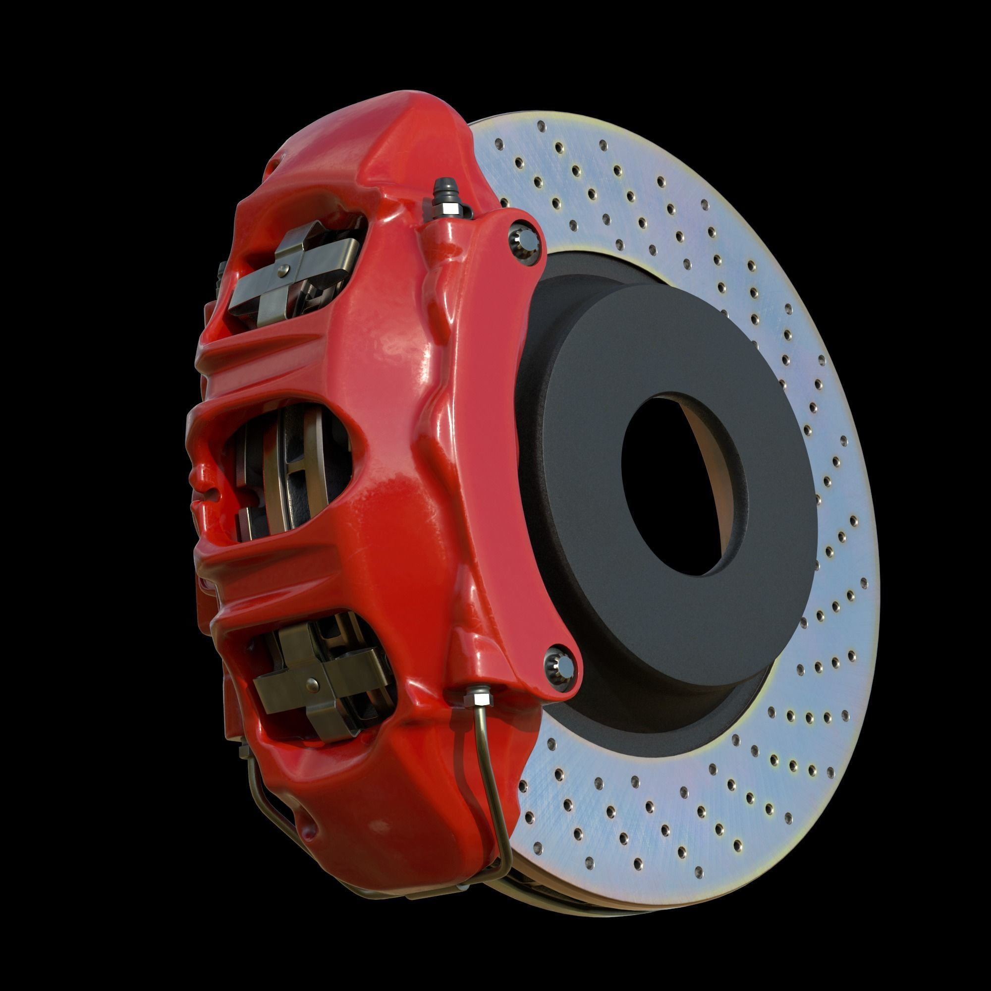 Brake assembly for racing car 3D model_8