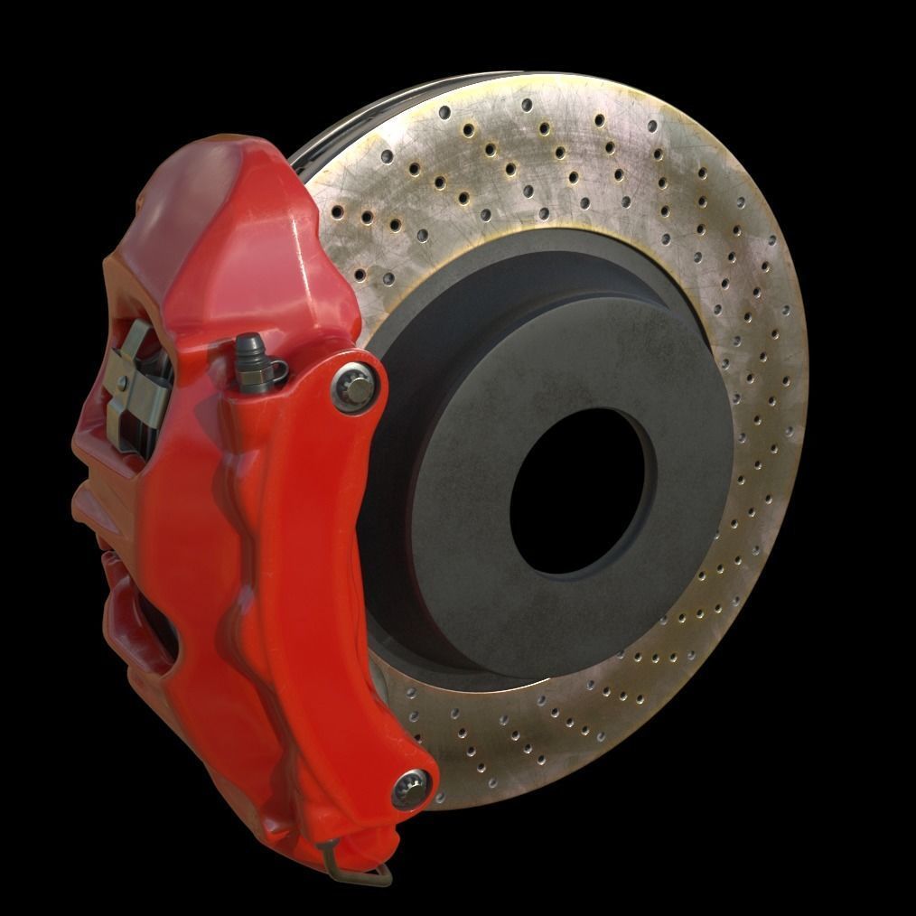 Brake assembly for racing car 3D model_11