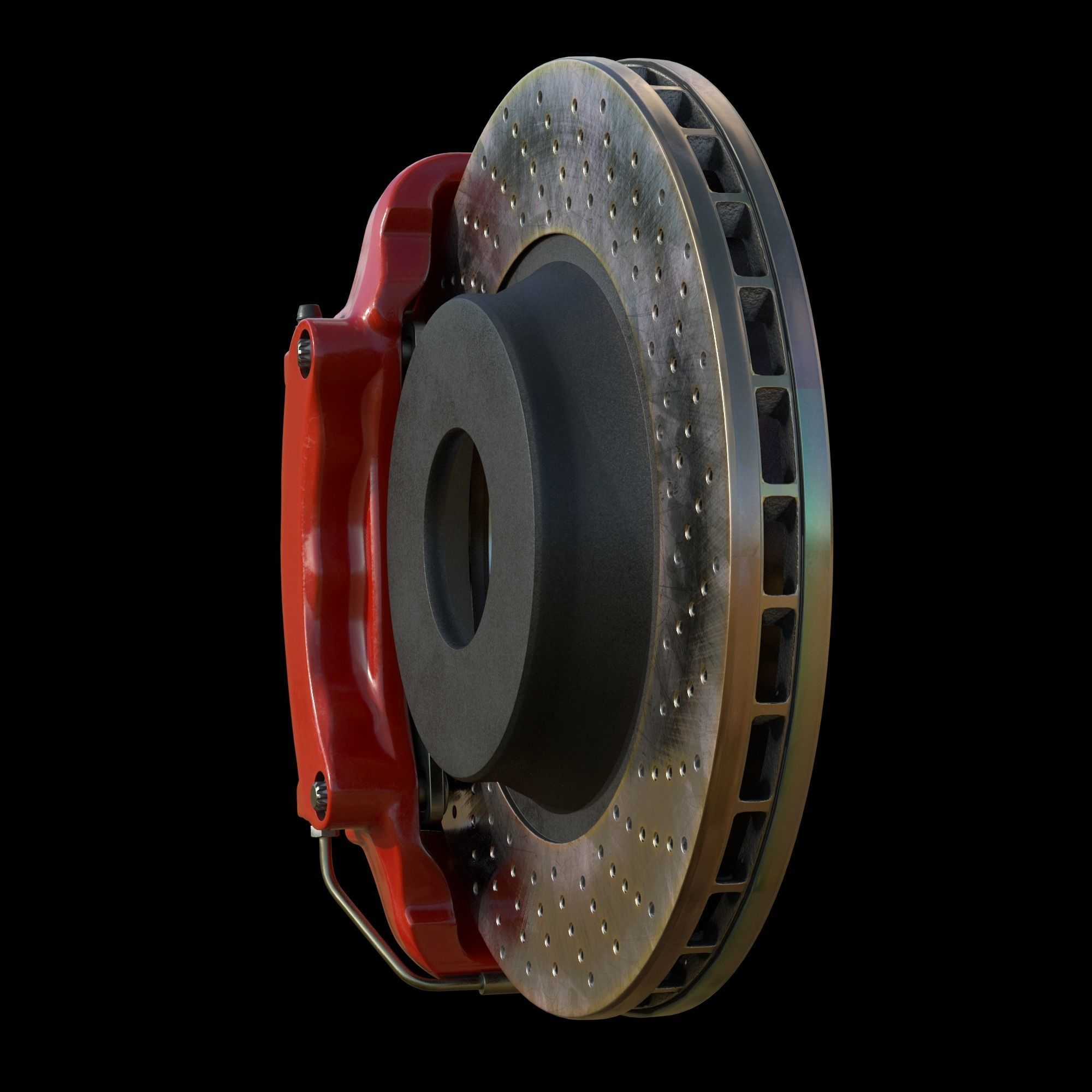 Brake assembly for racing car 3D model_6