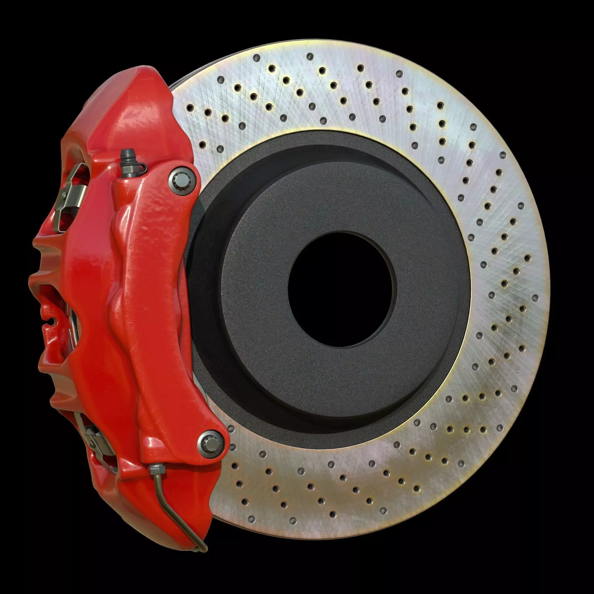 Brake assembly for racing car 3D model_0