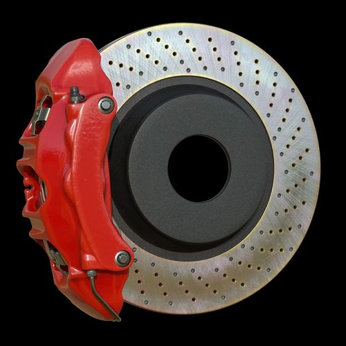 Brake assembly for racing car 3D model
