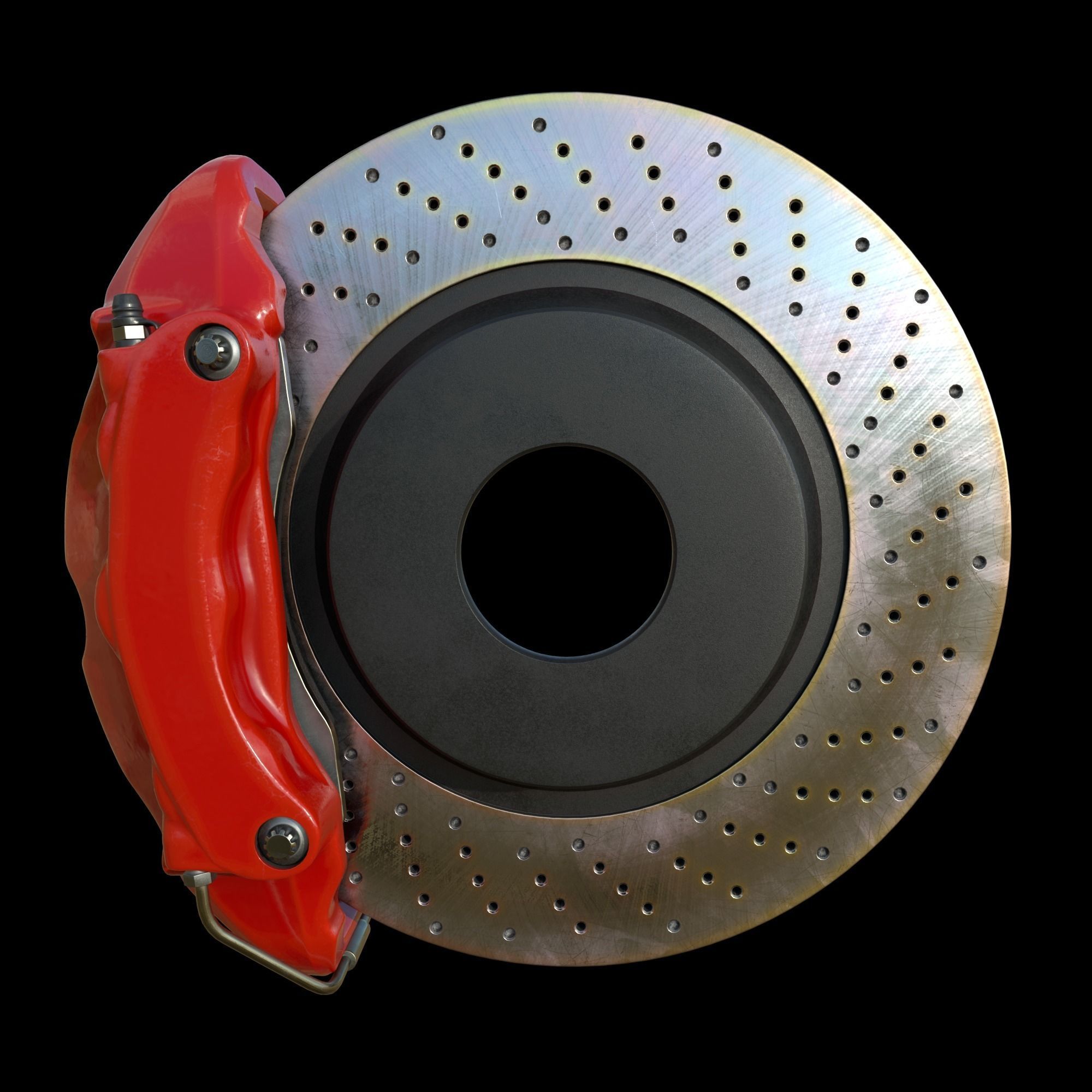 Brake assembly for racing car 3D model_10