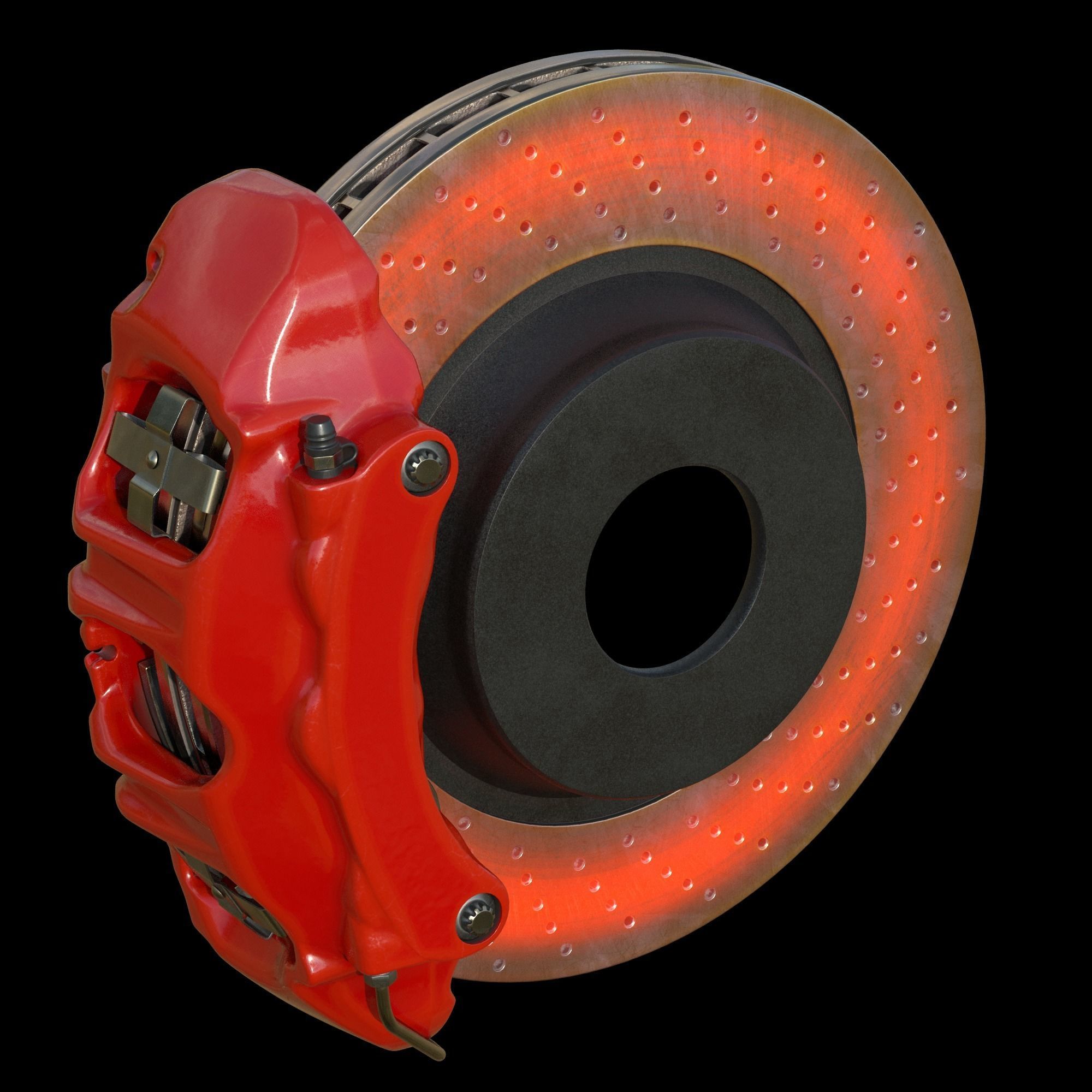 Brake assembly for racing car 3D model_12