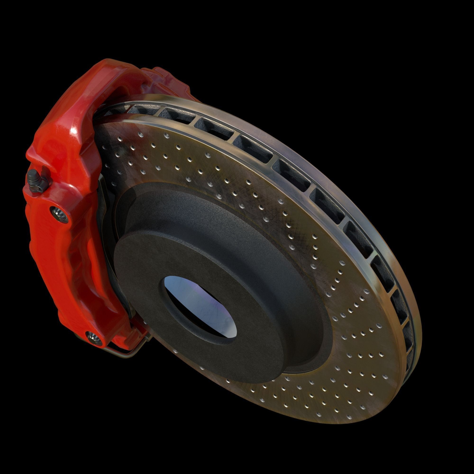 Brake assembly for racing car 3D model_7