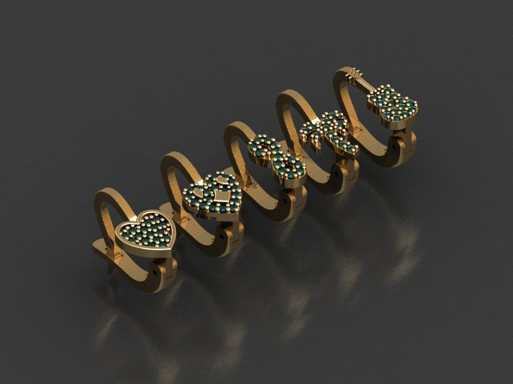 Y38- Diamond earring 3D print model_1