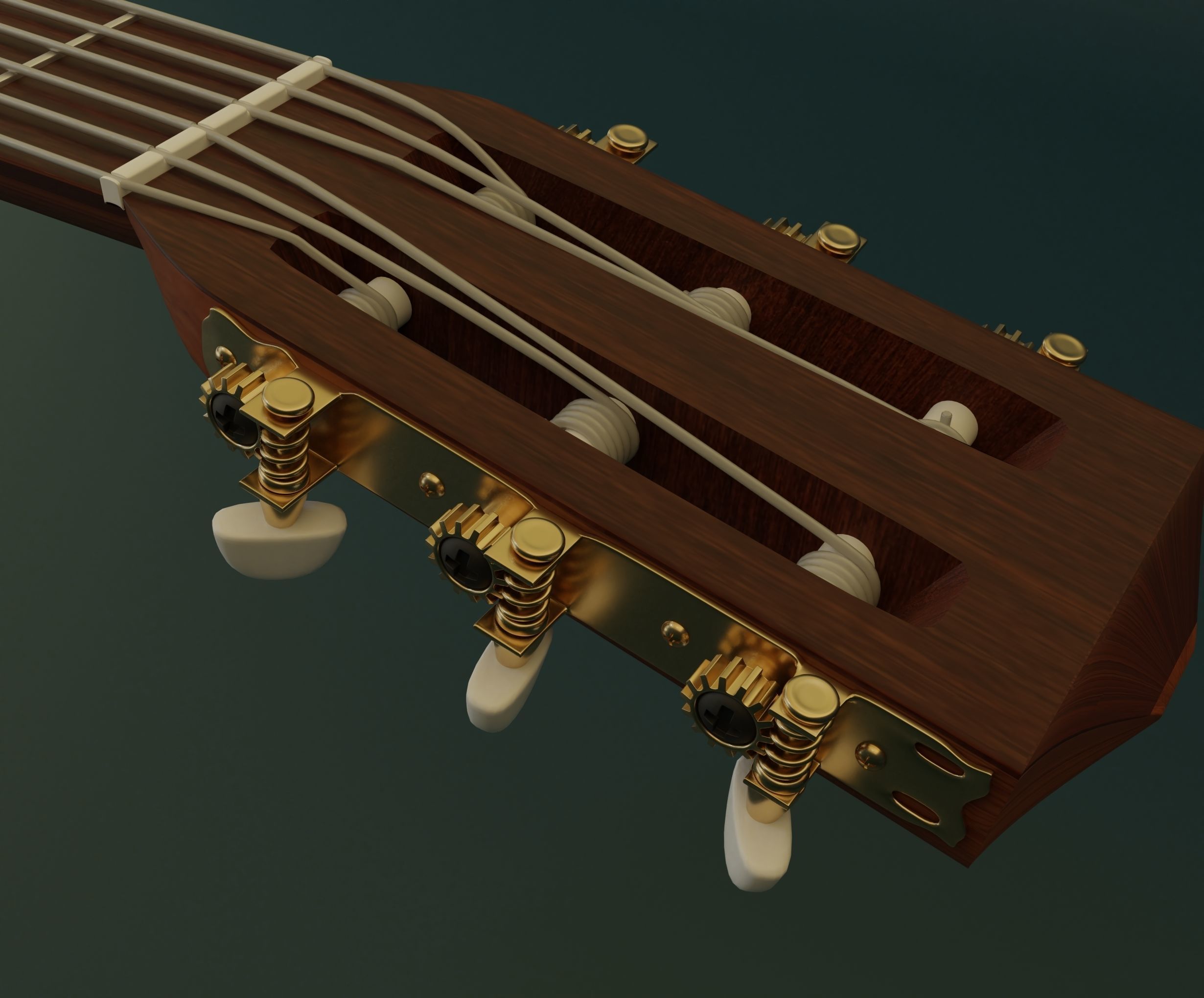 Classic Guitar 3D model_4