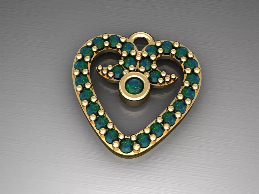 Y44- Diamond earring 3D print model_0