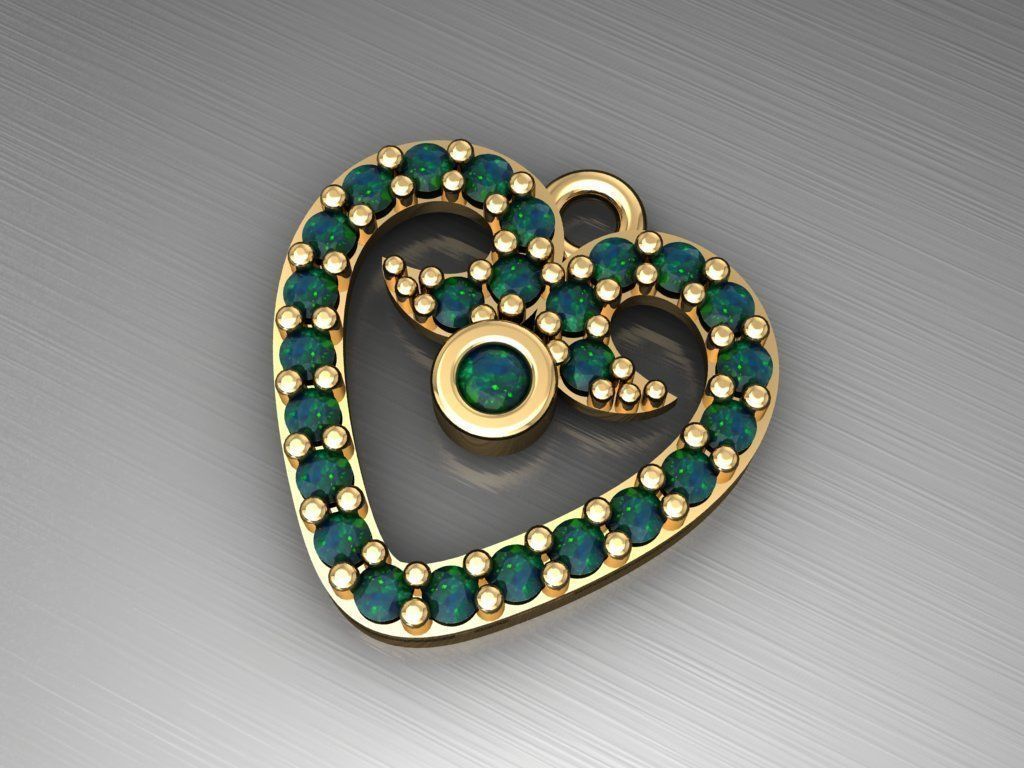 Y44- Diamond earring 3D print model_1