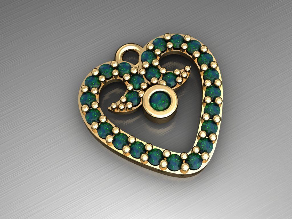 Y44- Diamond earring 3D print model_2