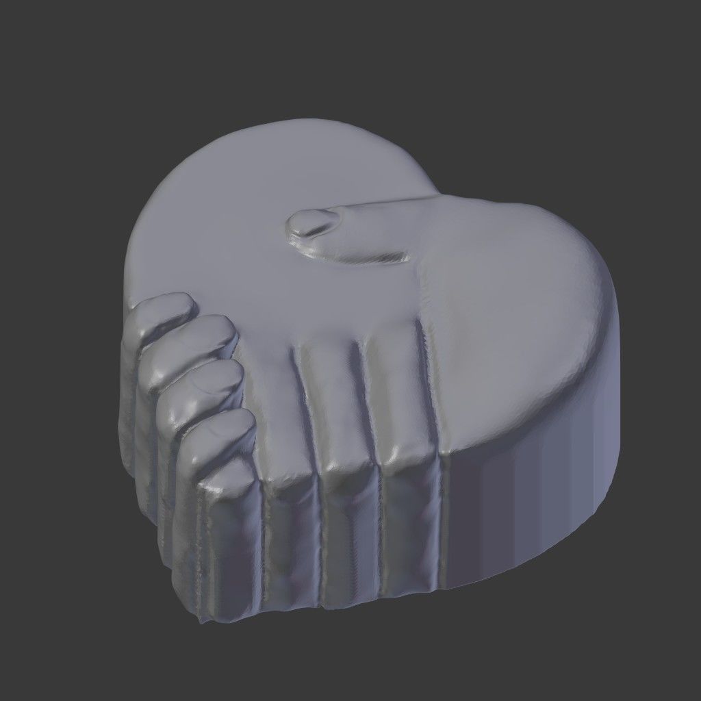 heart holding hands 3d model 3D print model_2