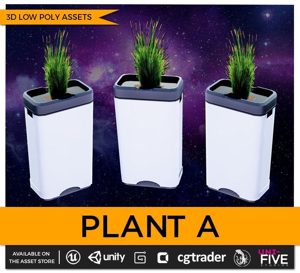 Low Poly Sci-Fi Room Asset Pack Low-poly 3D model_8