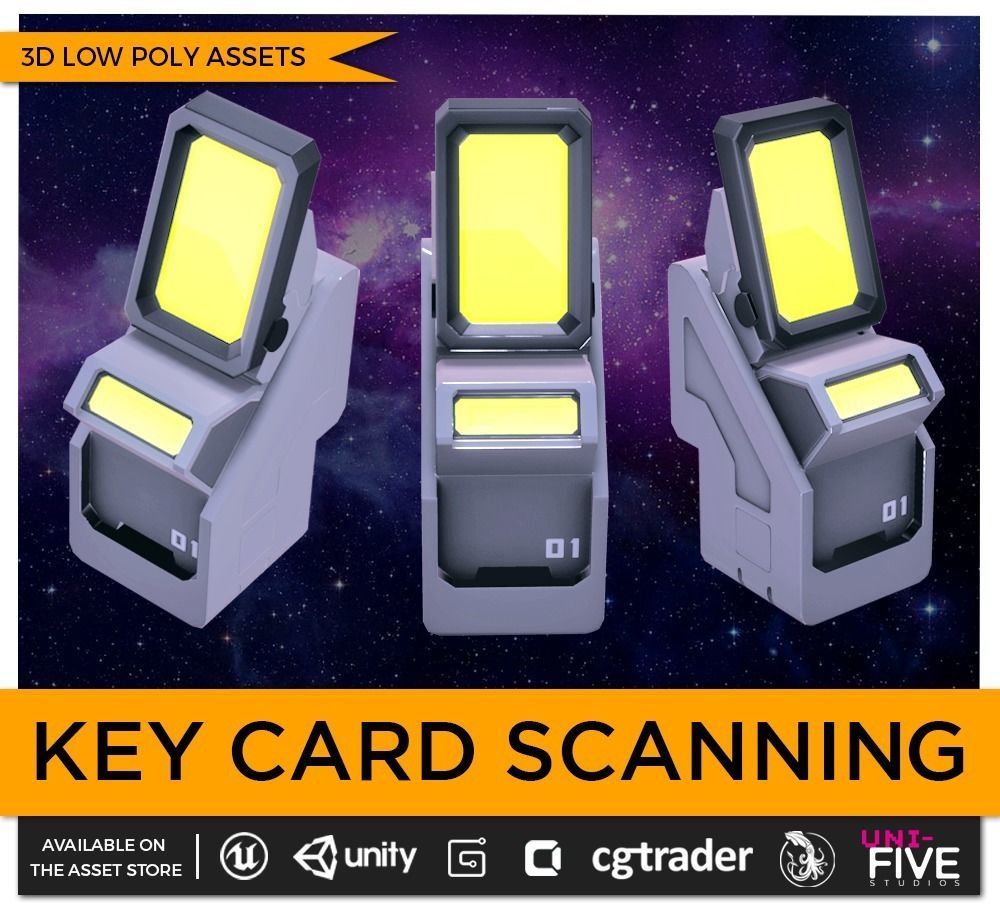 Low Poly Sci-Fi Room Asset Pack Low-poly 3D model_6