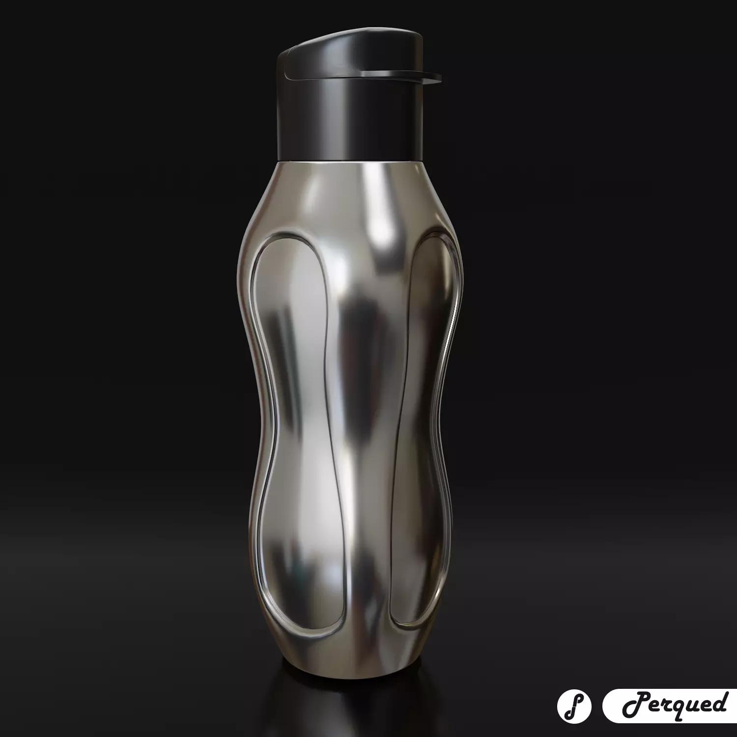 Tupperware Inspired Water Bottle 3D model_0