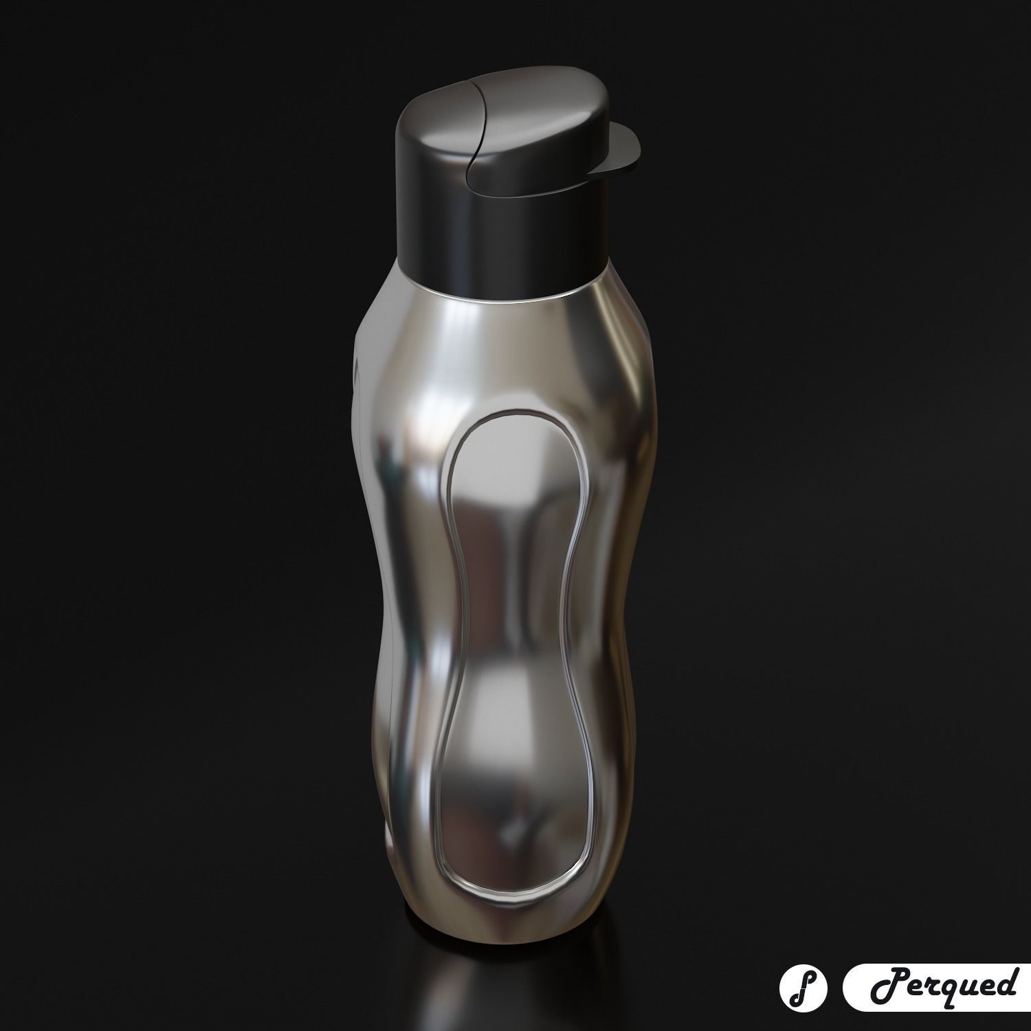 Tupperware Inspired Water Bottle 3D model_2