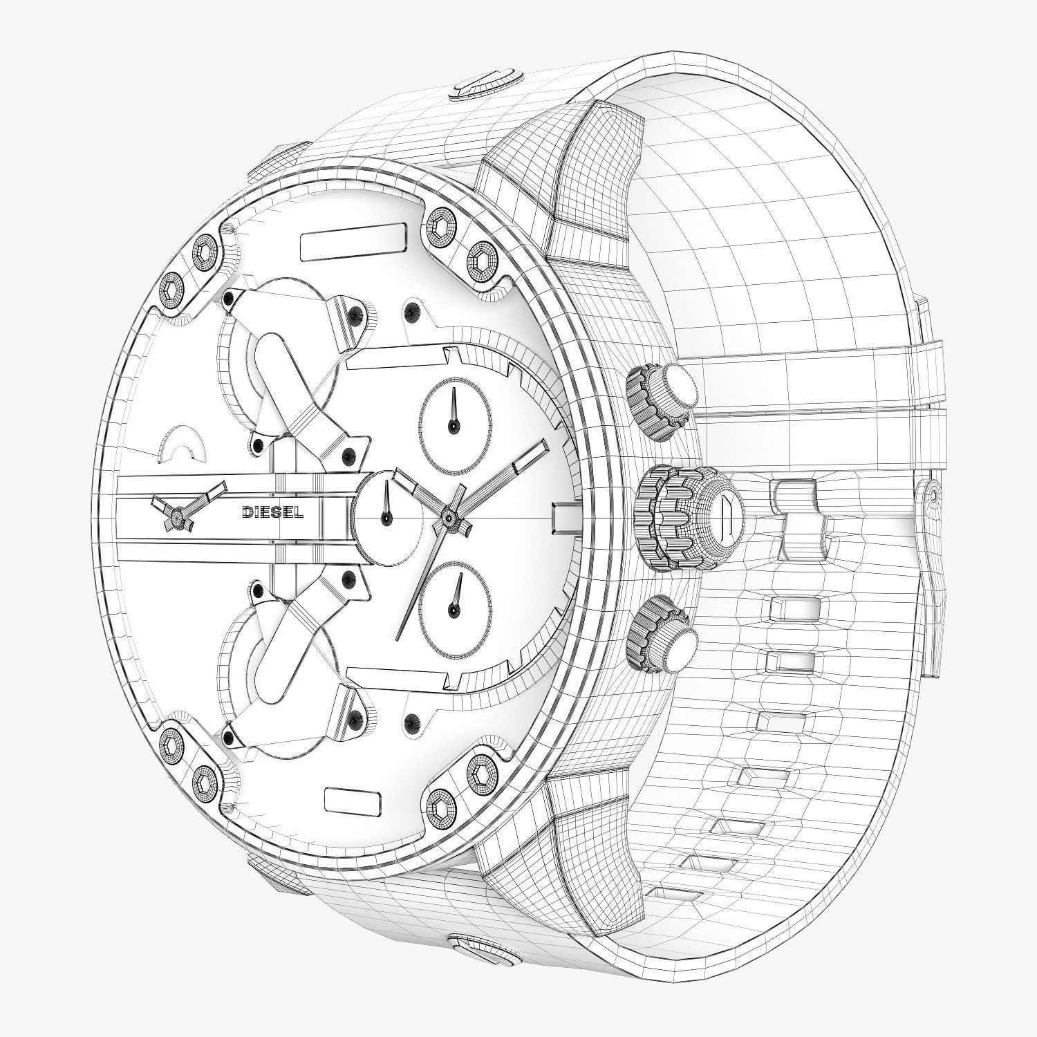 Diesel mr daddy dz 7400 3D model_4