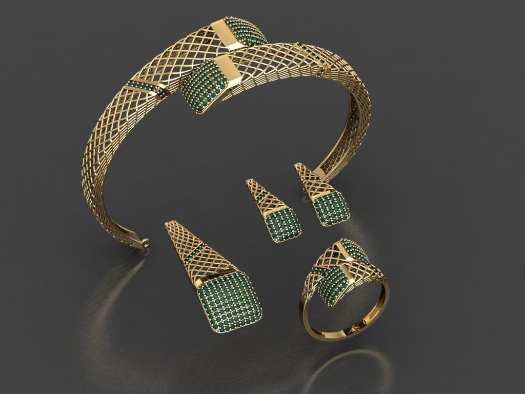 Z01- Diamond set 3D print model_1