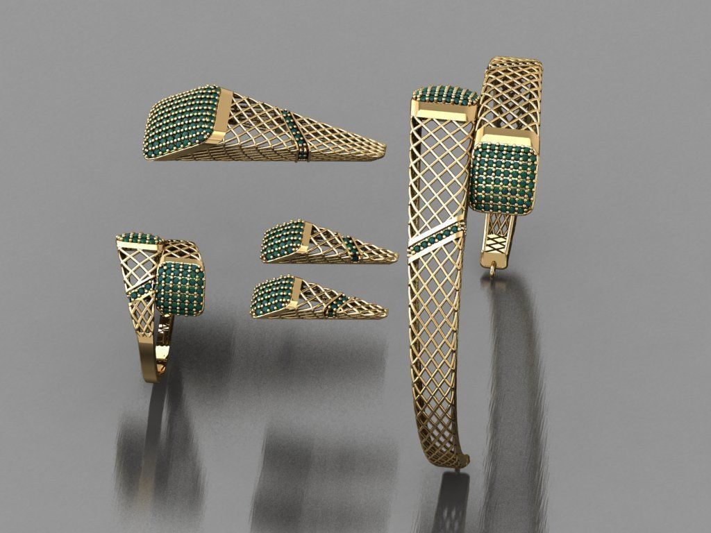 Z01- Diamond set 3D print model_5