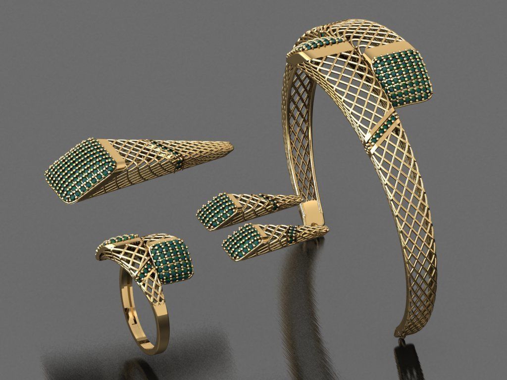 Z01- Diamond set 3D print model_4