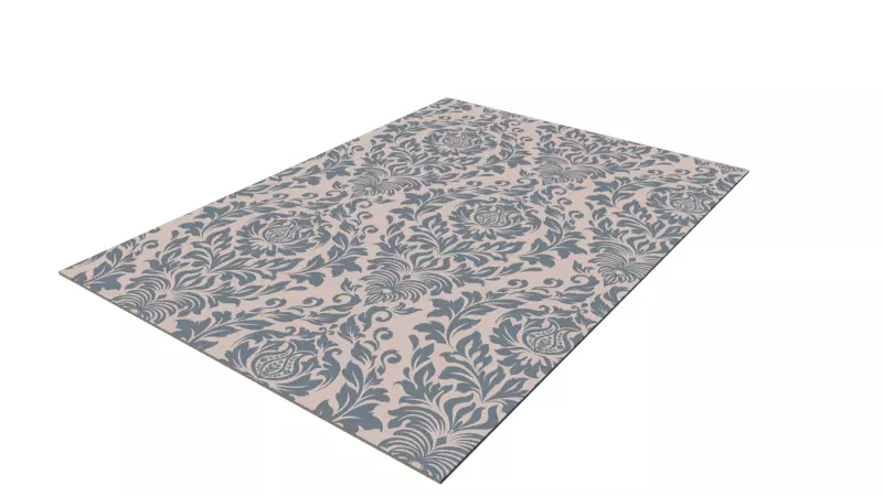 carpet damask rug Free 3D model
