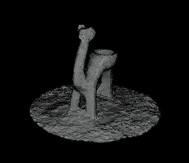 Lama Sculpture 3D model_4