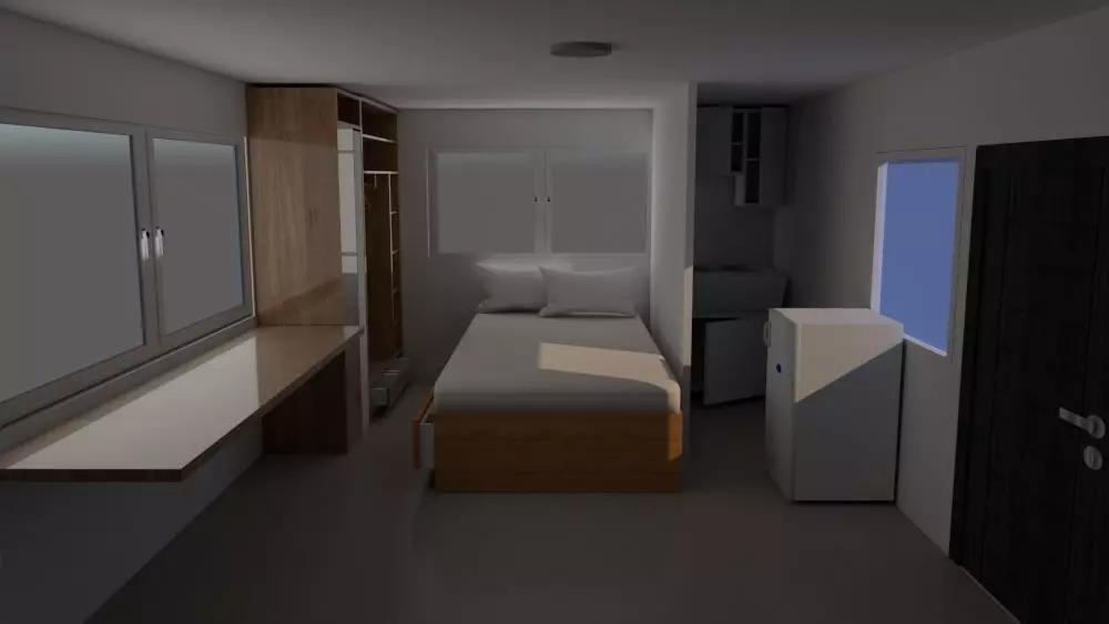 Small Room Design And Arrangement 3D model_0