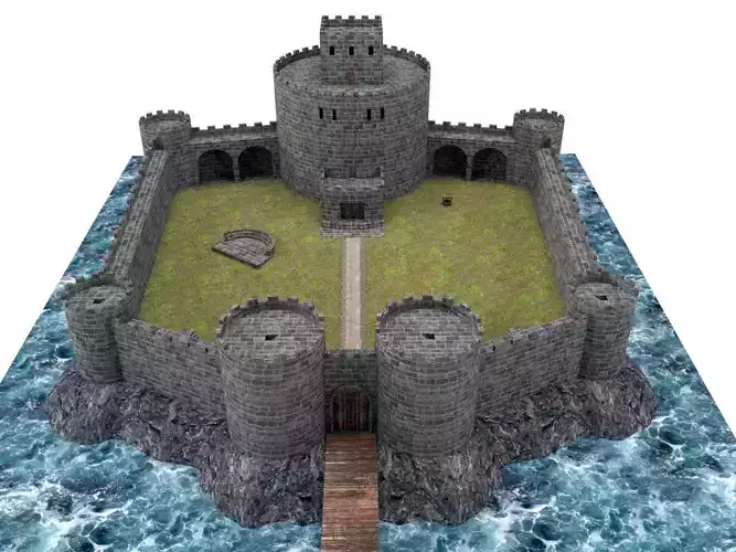 Castle on island