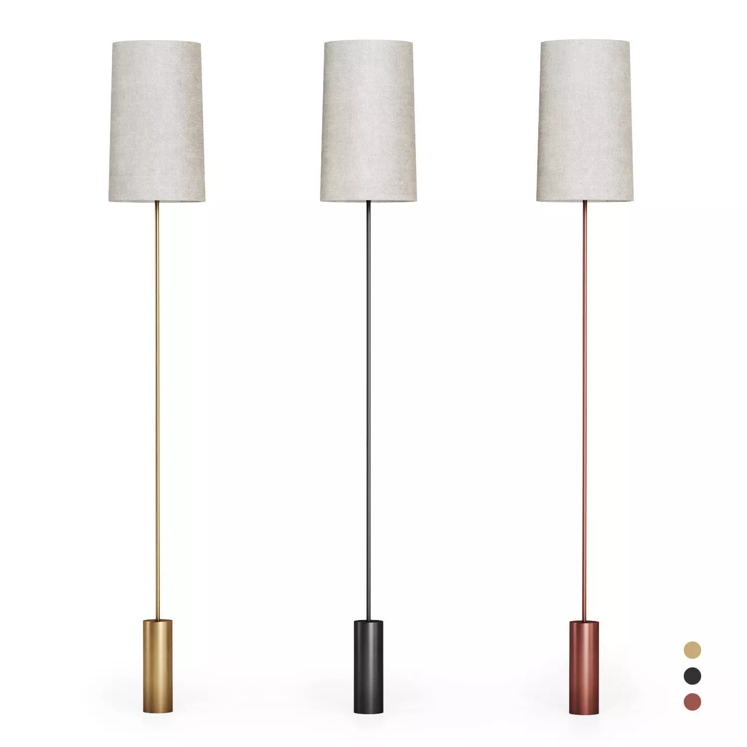 Galerie Smith Cylinder floor Lamp 3D model