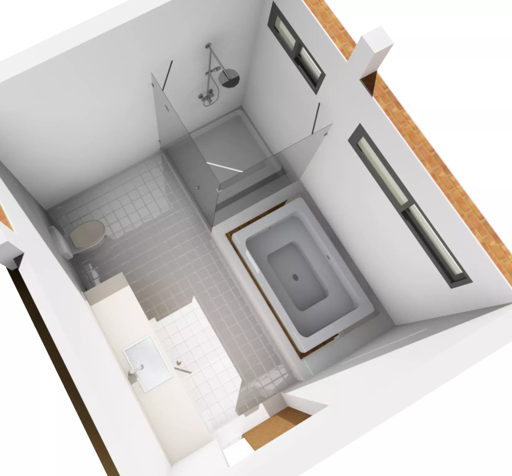 BR-02 bathroom floor plan Free 3D print model