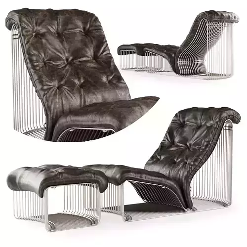 Vintage Pantonova Lounge Chair with Ottoman  