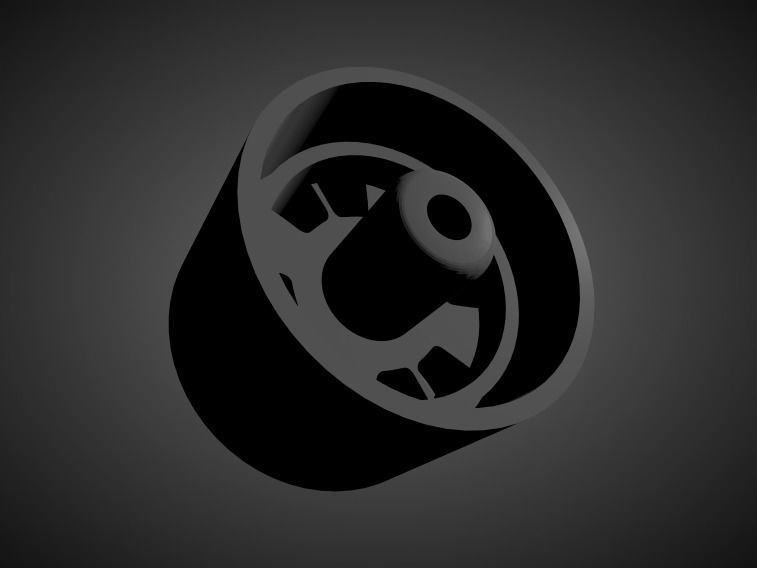 Ronal R2 rims with brakes and tires for Hot Wheels 3D print model_1