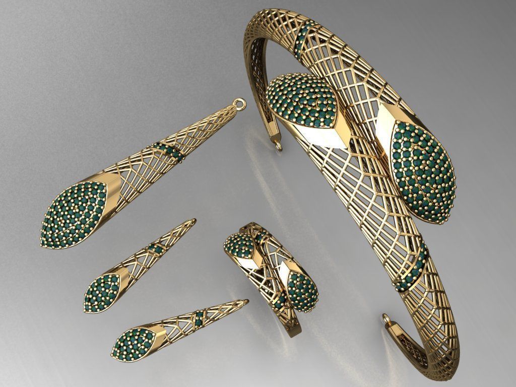 Z03- Diamond set 3D print model_3