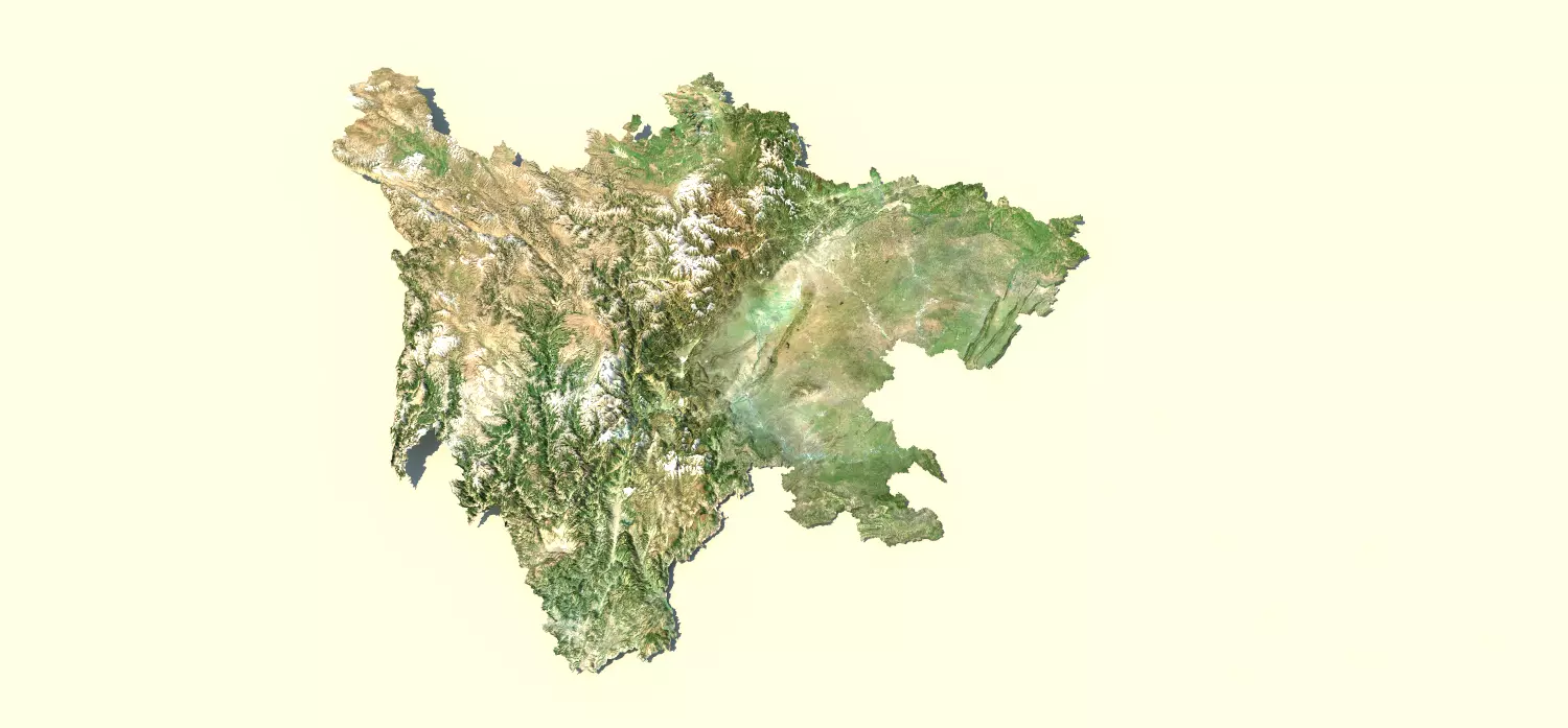 SICHUAN Terrian Topography Digital Elevation SKP MAX 3D model_0